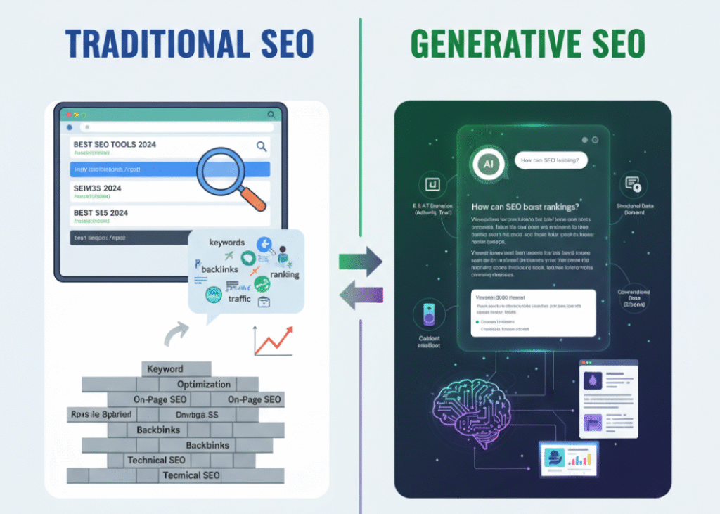 Traditional SEO vs Generative SEO